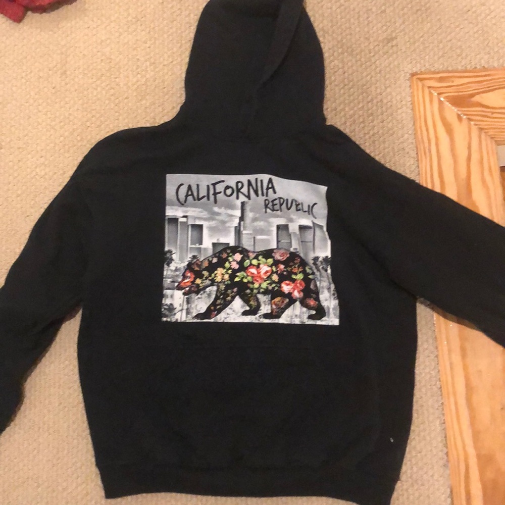 California republic black unisex sweatshirt